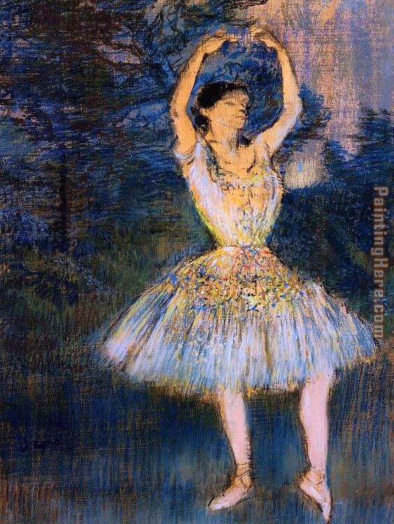 Dancer with Raised Arms painting - Edgar Degas Dancer with Raised Arms art painting